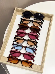 8 Pairs Retro Oval Multicolor Fashion Glasses, Versatile Portable Accessory, Ideal for Travel, Beach, Bar, Daily Wear