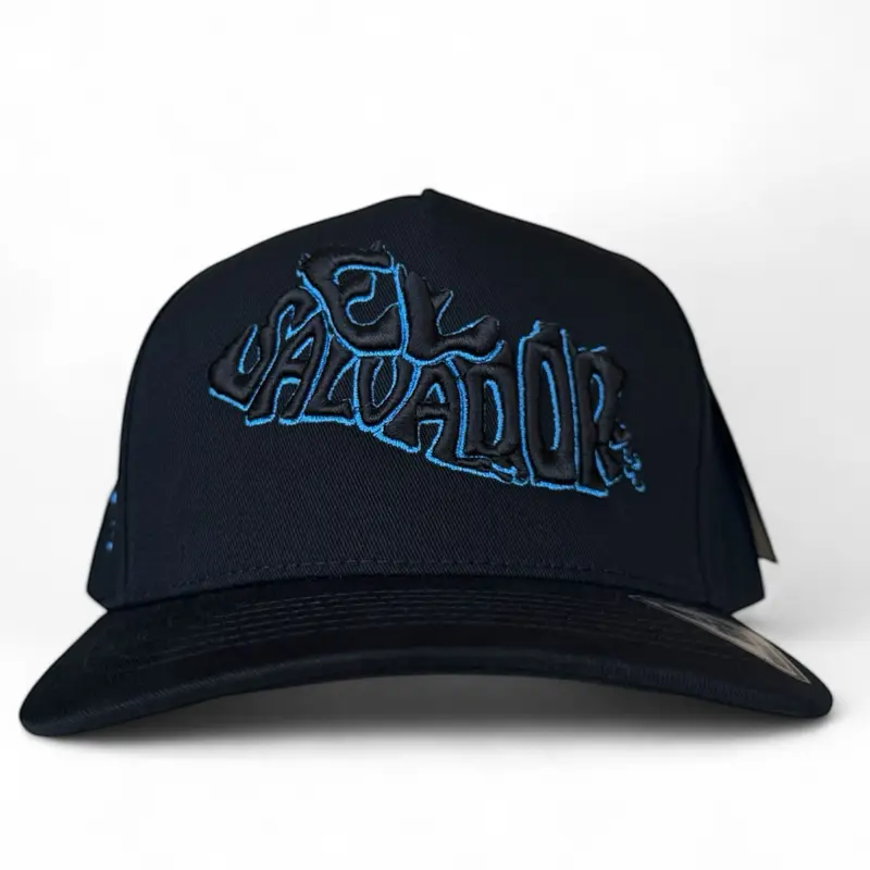 El Salvador SnapBack Hats for Men - Black Blue Color with Unique Design