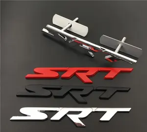 SRT 3D Metal Grille Logo Emblem Nameplate for HellCat Charger Challenger Jeep Grand Cherokee