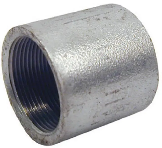 Pannext Galvanized Steel G Thread Pipe Fittings - 1.25 in. Imperial Single Merchant Coupling, MG-S12 for Pipe Connections, 2.09x1.9x1.9 in. Threaded Ends, No All-Season Limitations