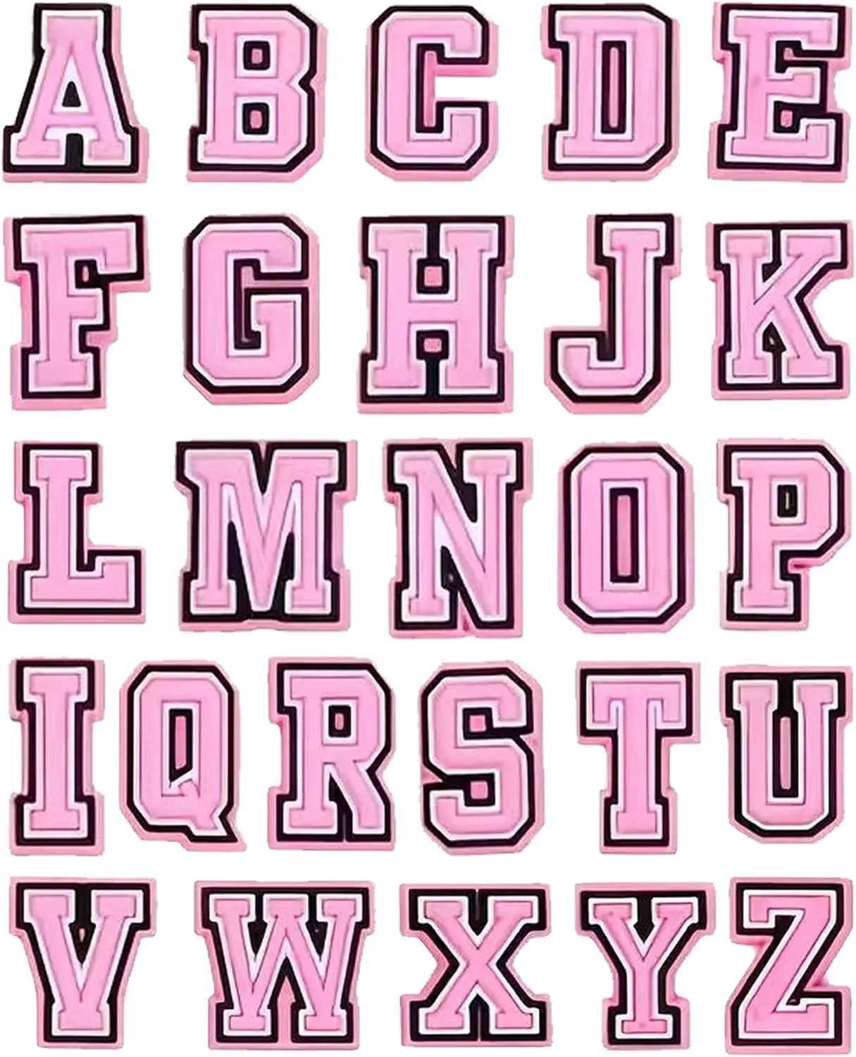PVC Charms, 40-50 Pcs Letter Shape Small Size Random Mix PVC Decorative Charms for Home Supplies, Home Organizers, Storage Boxes & Bins
