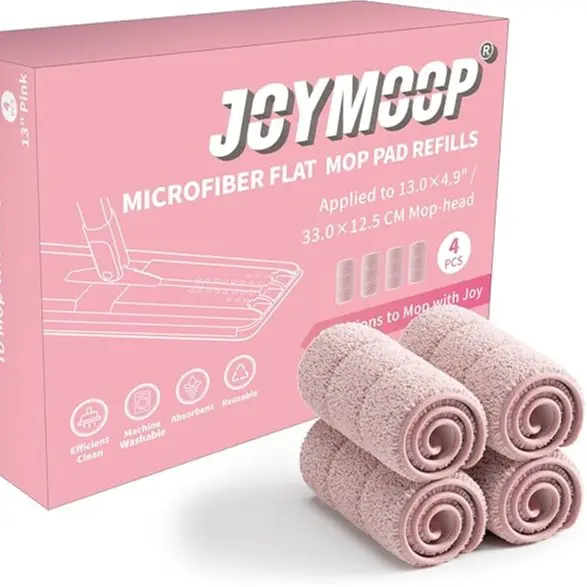4 Pink Microfib pads (no mop bucket set!!!) 