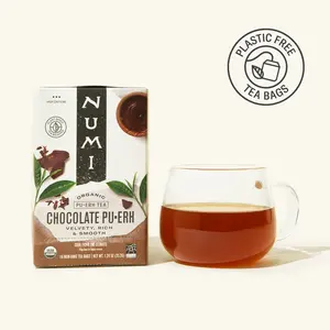 Numi Organic Chocolate Pu·erh Tea - Velvety Rich & Smooth Blend with Black Pu·erh Tea & Organic Cocoa - Plastic Free Tea Bags