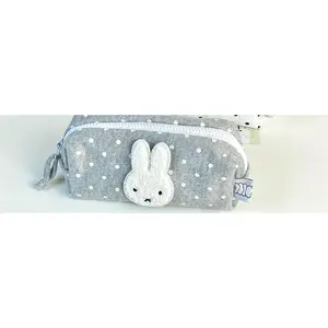 Miffy rabbit cute creative cartoon pattern study stationery, simple large-capacity portable dirt-resistant washable pencil case