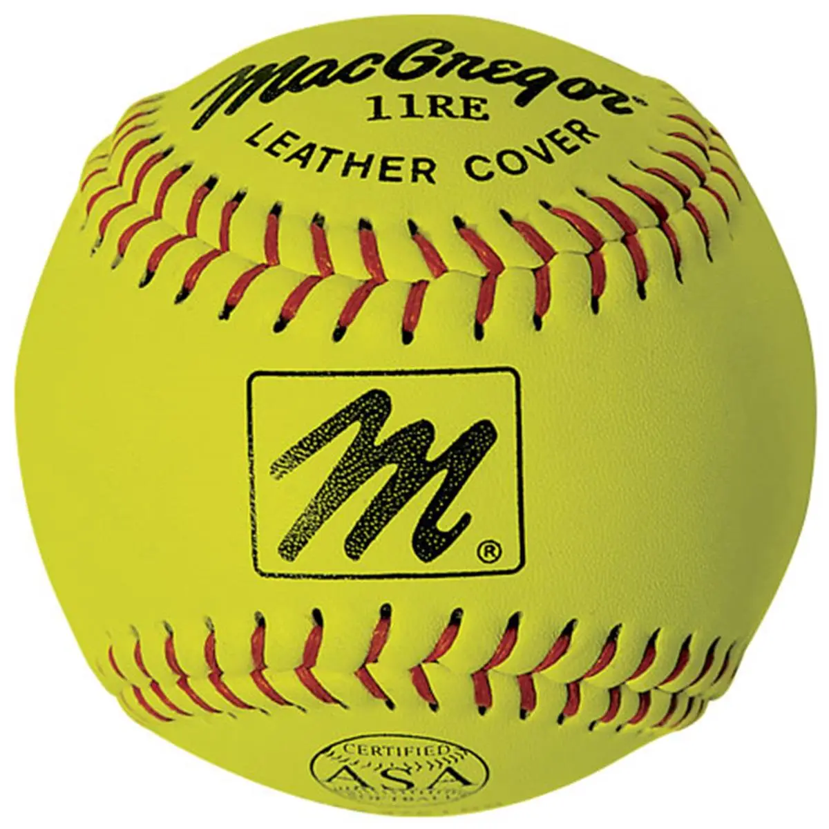 212 MAIN MacGregor 11 in. X44RE ASA Slow Pitch Softball with Leather Cover