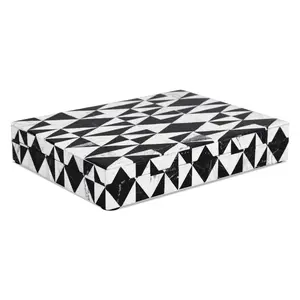 Handicrafts Home Medley Harlequin Collection Storage Organizer Decorative Box Multipurpose Gift 6x8x1.5 inch MDF Resin Inlay Pine Durable Practical Elegant Design