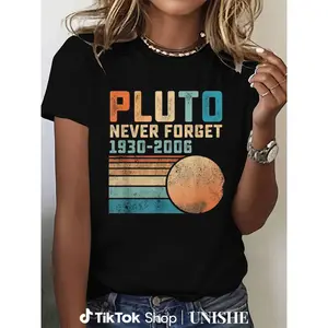 Funny Pluto Astronomy Cotton T-Shirt – Perfect Gift for Men & Women