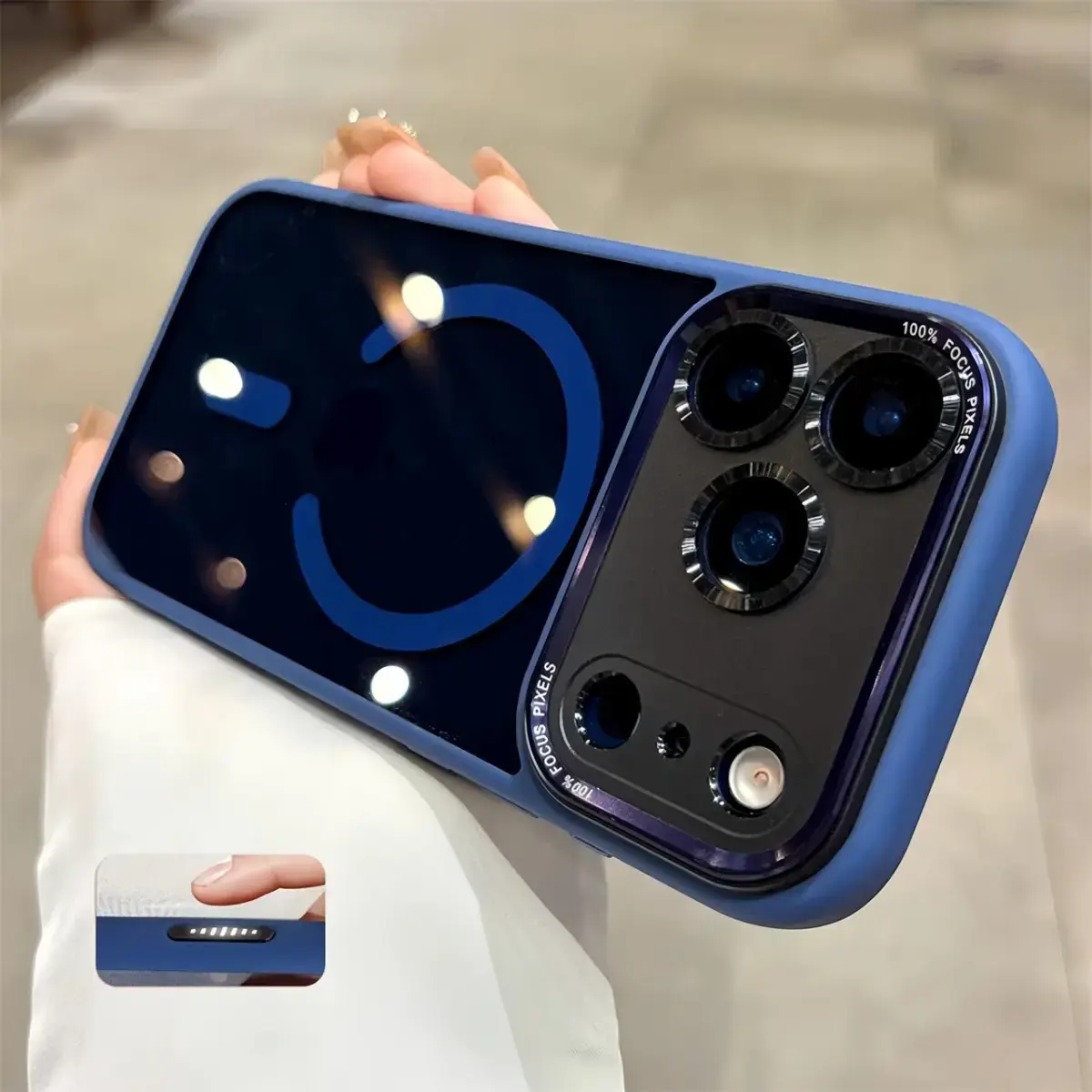 Scrub Skin Texture Magnetic Silicone-TPU+PC Shockproof Smartphone Case, E-Commerce Cellphone Accessories for iPhone 17, 17 Pro Max, 16, 15, Air Handheld Devices