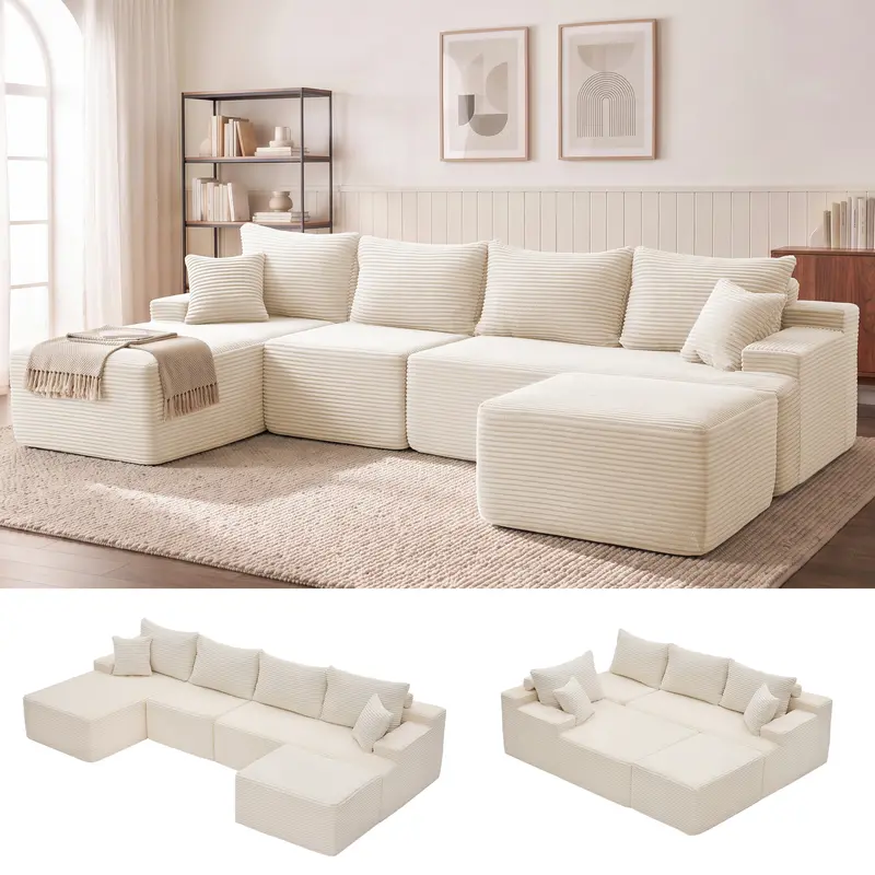 Beige-118" U-Shape