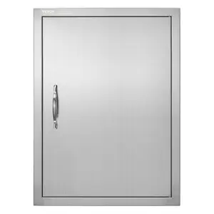 VEVOR BBQ Access Door,  , 20W x 27H Inch Single Outdoor Kitchen Door, Stainless Steel Flush Mount Door, Wall Vertical Door with Handle, for BBQ Island, Grilling Station, Outside Cabinet