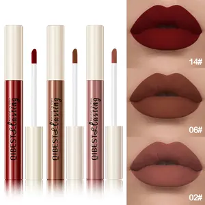 3PCS Matte Velvet Lip Gloss, Non-Stick Cup And Non-Fading Full-Coverage Lip Gloss, Suitable For All Skin Types,Multiple Colors To Choose From，Ideal For Everyday Use