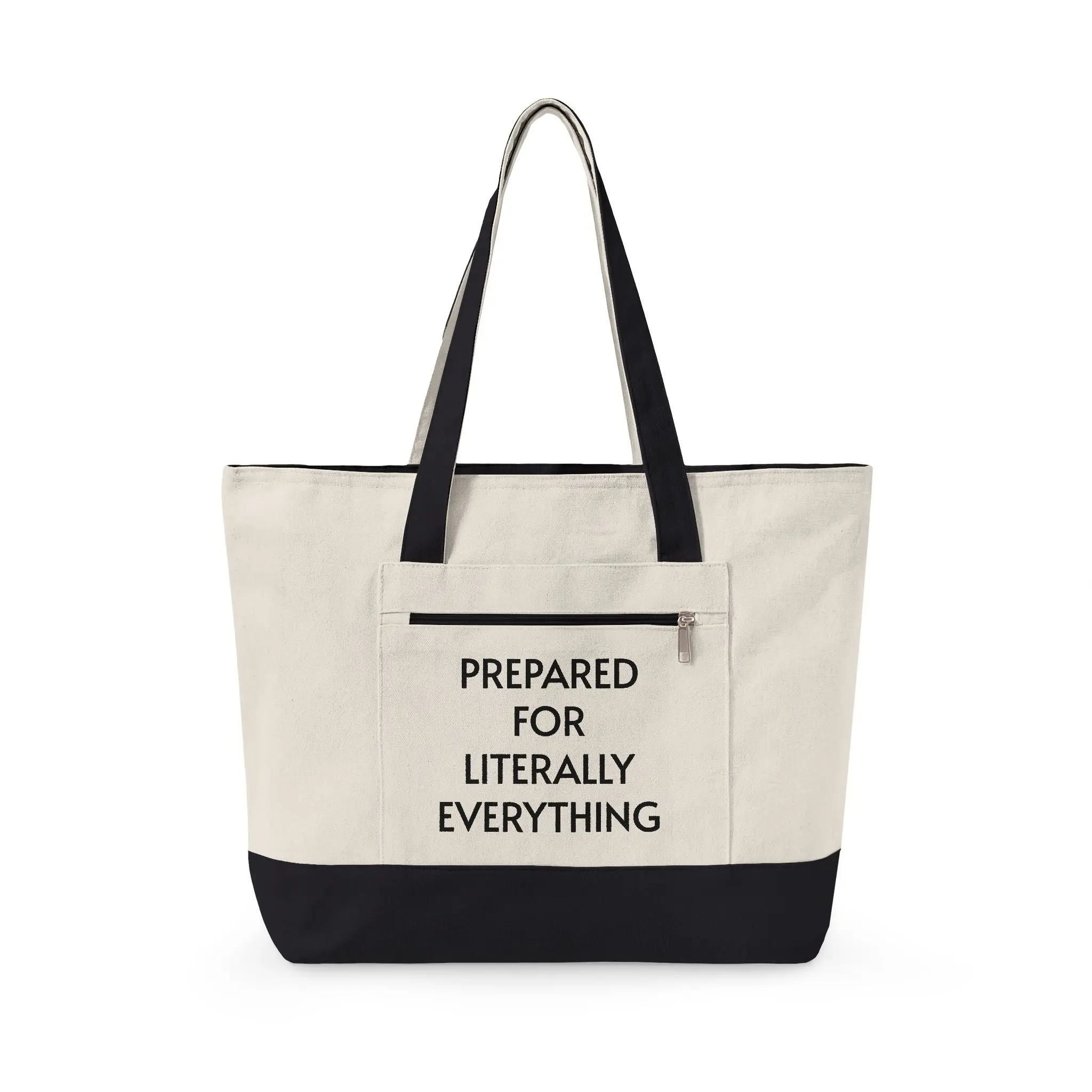 Type A Canvas Tote Bag | Personalized "Prepared for Literally Everything" Everyday Carry Bag