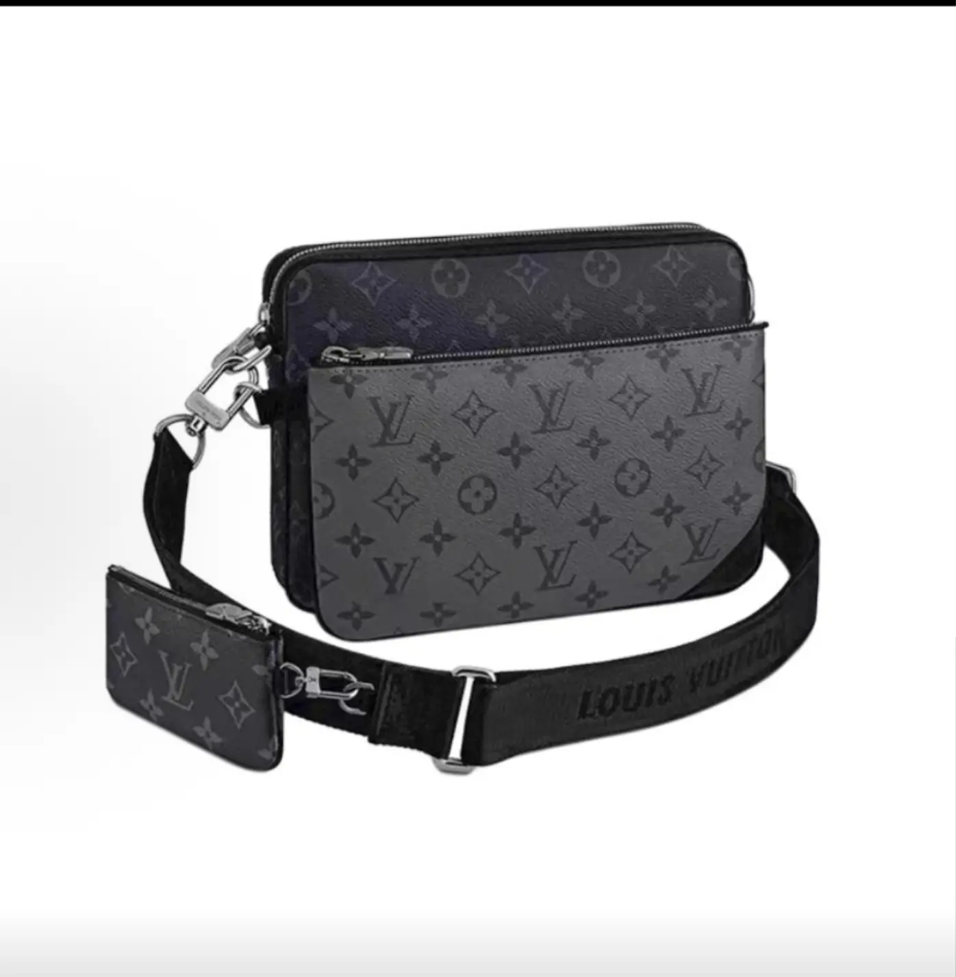 Pre-owned Louis Vuitton Trio Black Warrior Three in One Crossbody Shoulder Bag