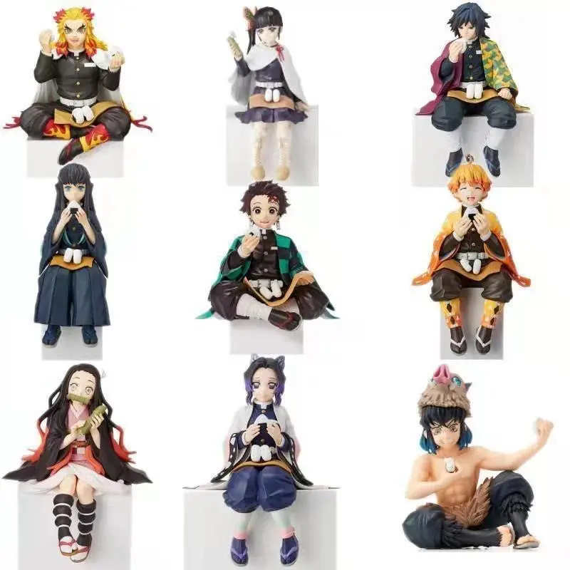 Anime Demon Slayer Action Figures Tanjirou Tomioka GiyuuZenitsu Kochou Nezuko Anime Figure Collect Kid Doll Toys for Children SS