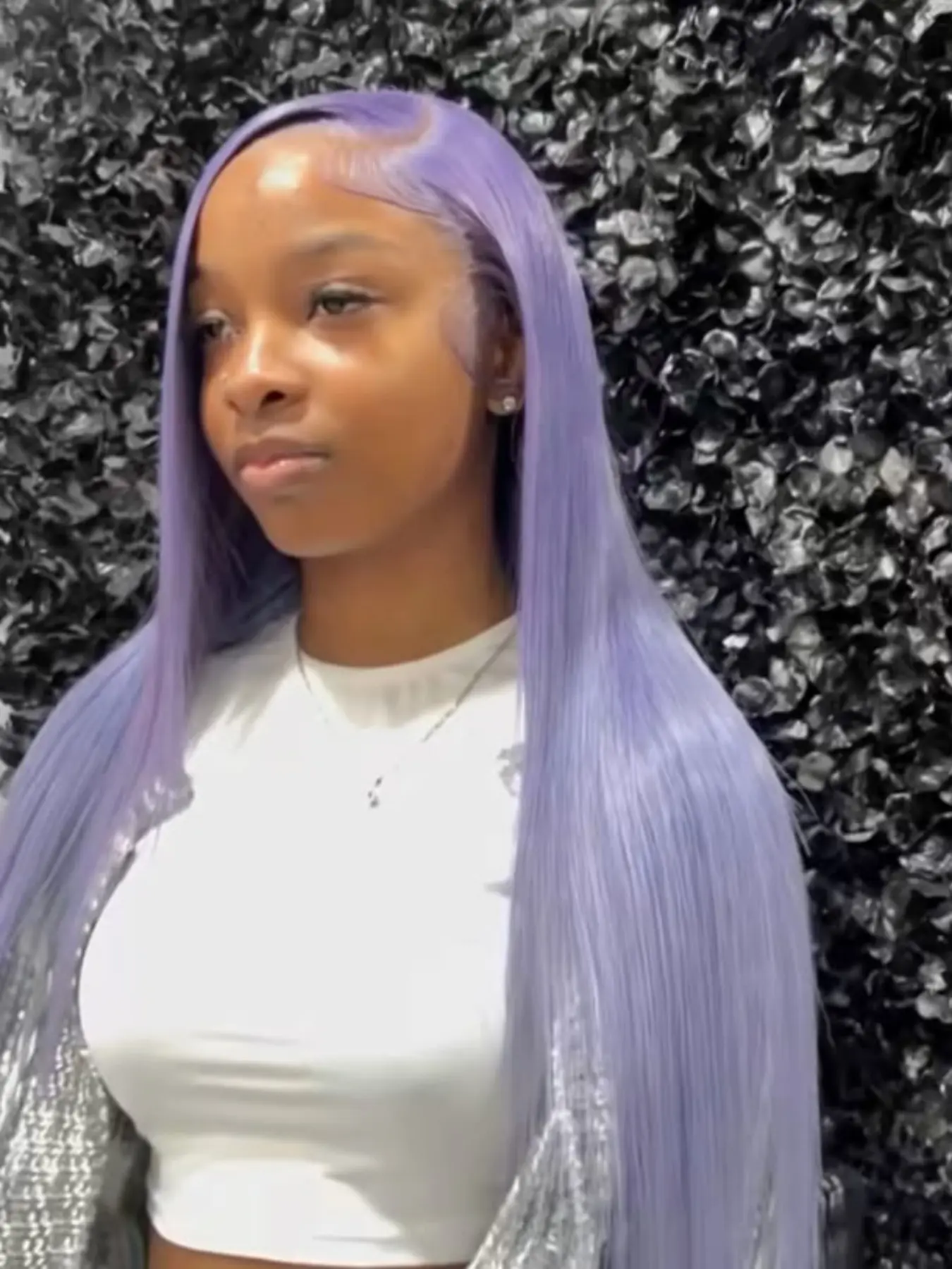 180% Density Lavender Color Wig, HD Transparent Lace Front No Glue Straight Hair, Pre Plucked Natural Hairline, Heat Resistant, Women's Style, Lace Glueless Wig, Hair Glueless Wigs