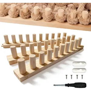 Chunky Loom, Thick Yarn Loom for Beginners, 15" to 46" Long Wooden & Foldable & DIY Machine, Birthday Christmas Gift for Lover