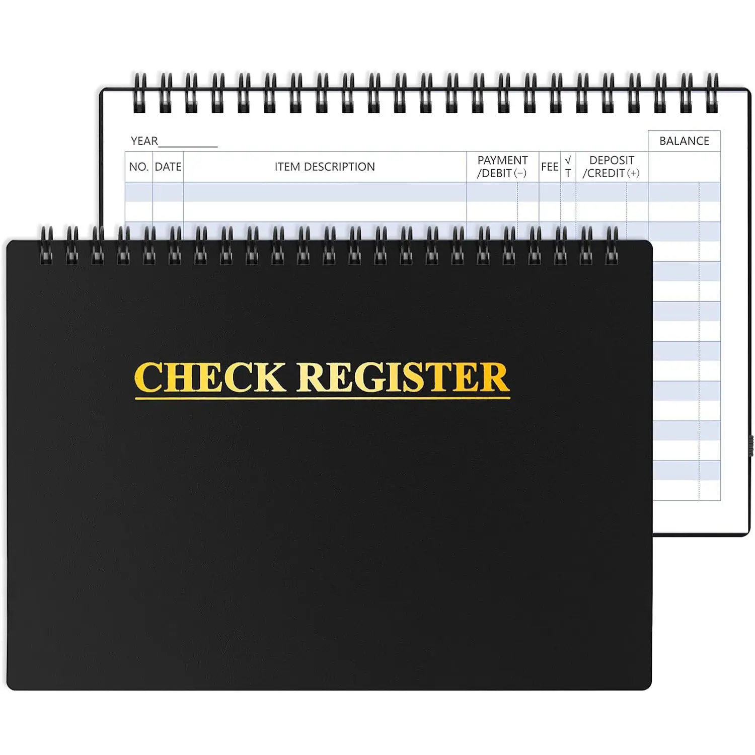 Personal Checkbook Register Paper - Office Accounting Supplies for Transaction Tracking, Business Finances & Colorful Entries, Debit Card Transactions, Deposits & Personal Bank Record-Keeping