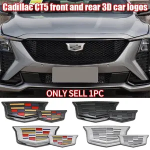 Cadillac Ct5 3D Car Emblem, Front and Rear Universal Replacement, Ct5 Model Exterior Decoration, Multiple Colors Available