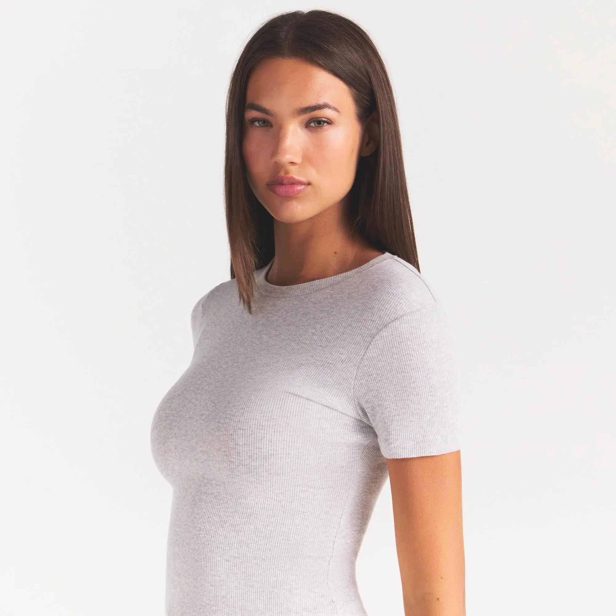 SKIMS COTTON RIB T-SHIRT