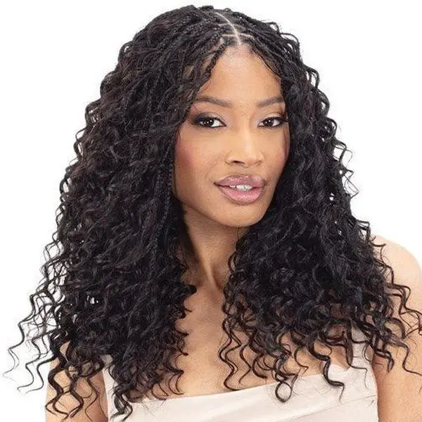 Deep Wave Bulk for Boho Butterfly Locs Real Human Hair 3 Strands per Pack Total 110g For Hair Extensions Soft Glossy Full and Bouncy No Shedding No Tangling