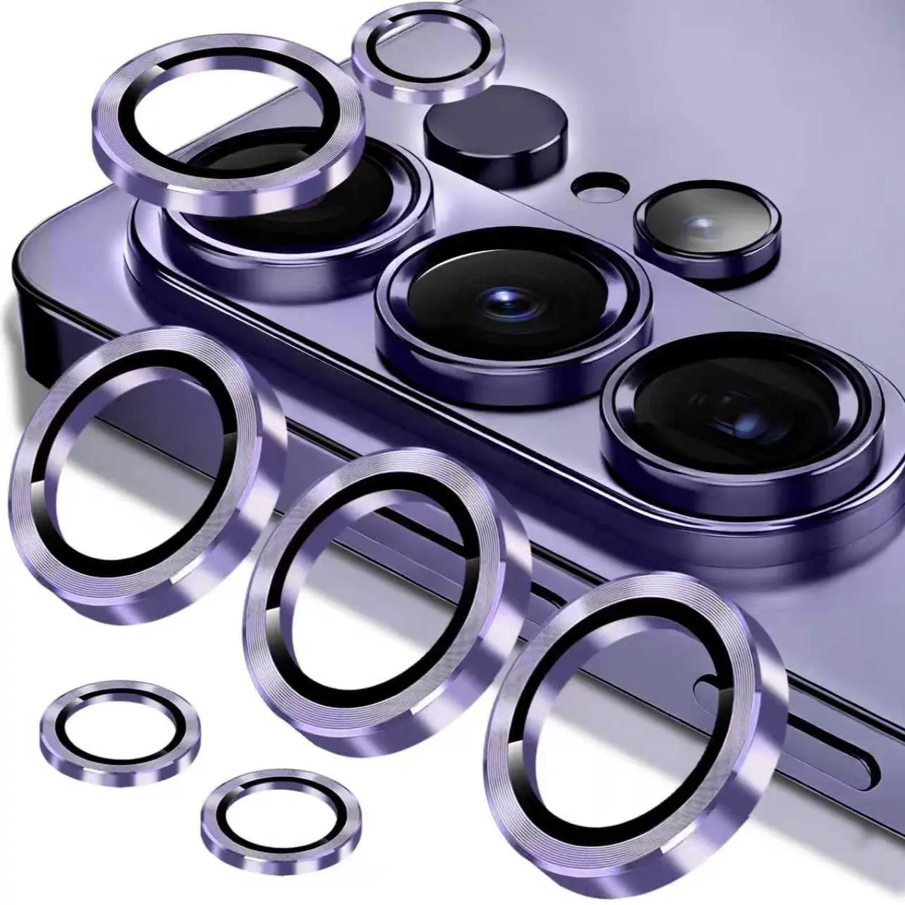 1 Pack Camera Lens Protector, Lens Protective Smartphone Camera Accessories, Top Grade with CD Pattern for Samsung Galaxy S25 S24 S23 S22 Ultra S25 S24 S23 S22 Plus FE S26/S26 Plus/S26 Ultra, 9H Hardness, Anti-Scratch, HD Clear, Bubble-Free Installation
