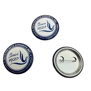 Zeta Phi Beta button pin