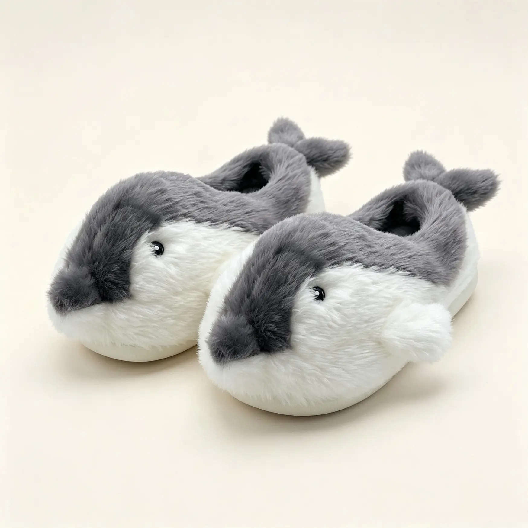 Lumubby Unisex Cozy Penguin Slippers, Cute Cartoon Plush Slip-On Indoor Shoes, Warm Thermal Home Wear Footwear with Non-Slip Sole