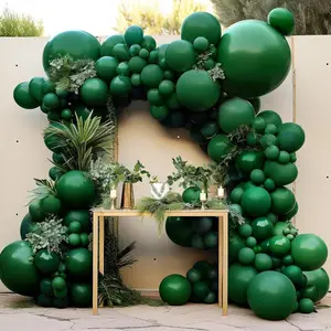 Balloons Stuffed Dark Emerald Green Balloons Different Sizes Latex Forest Hunter Green Balloon Arch Garland Kit For Birthday Baby Shower Safari Graduation Christmas Party Decorations