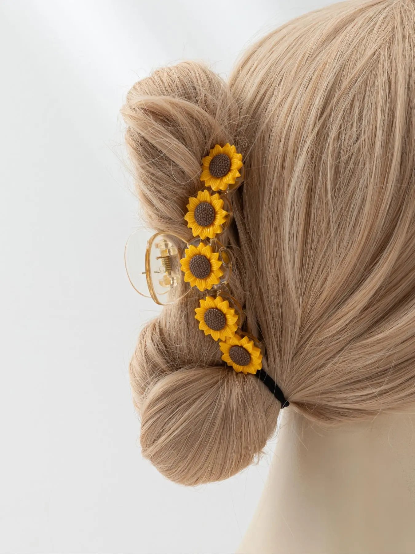 Sunflower Decor Hair Claw, Fashionable Claw Clip for Women & Girls, Casual Versatile Hair Accessories for Daily Wear, Sunflower Pattern Hair Clip, Flower Claw Clips, Hairclips