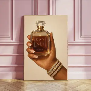 Perfume Wall Art, Luxury Art, Print Wall Art, Aesthetic Wall Art, Luxury Wall Art, Black Women Wall Art Decor Matte