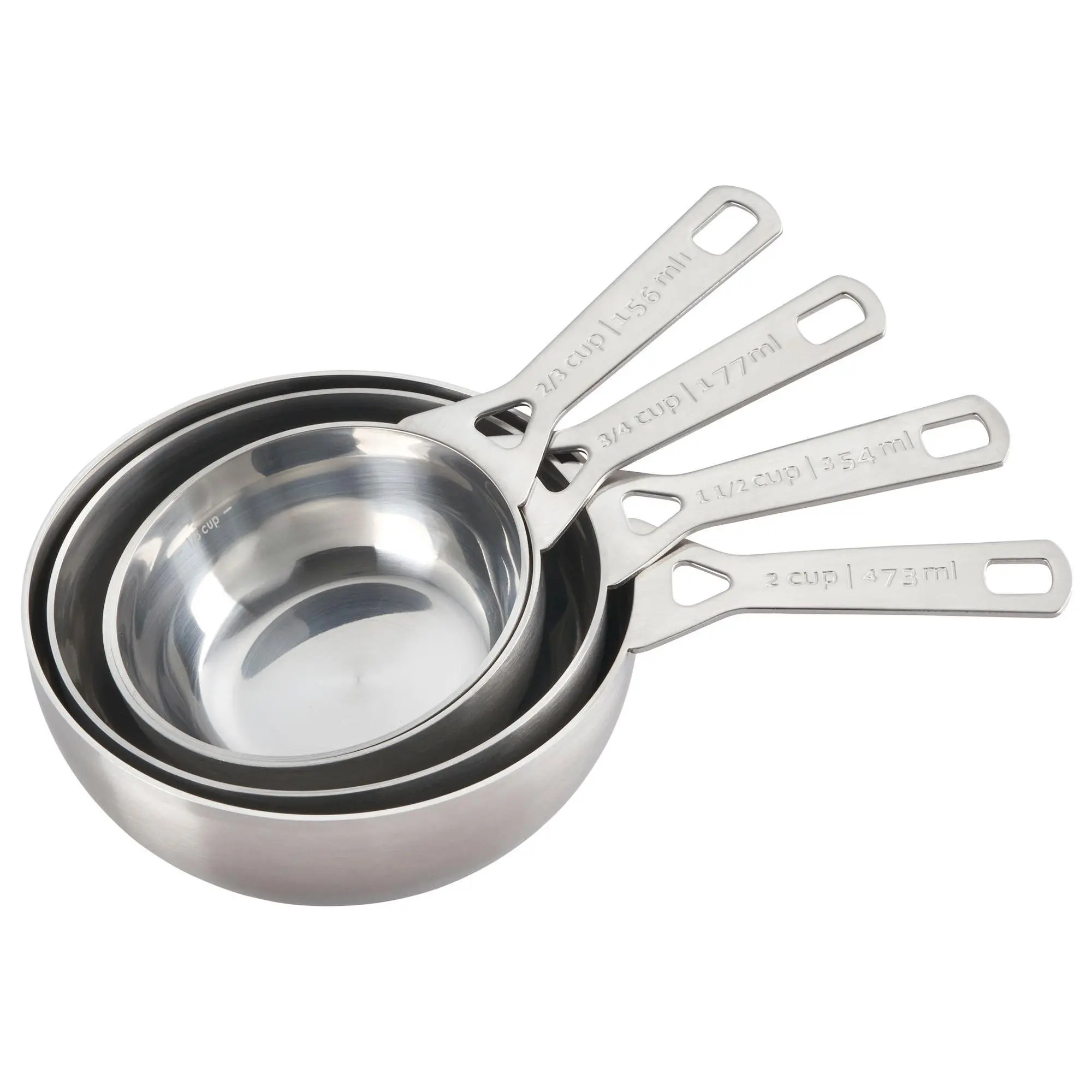 Le Creuset Stainless Steel Baking Measuring Cups Set of 4 Le Creuset Stainless Steel Baking Measuring Cups Set of 4