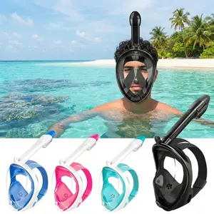 Full Face Snorkel Mask for Adults & Youth - 180° Panoramic View, Latest Dry Top Breathing System, Foldable Diving Mask with Camera Mount, Anti-Leak & Anti-Fog Design