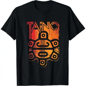 Discover Taino Culture and Boricua Art Through Puerto Rico Taino Design T-Shirt