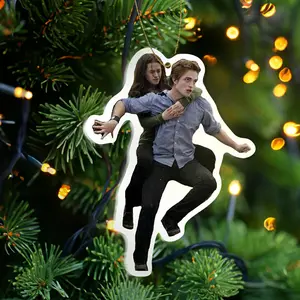 Edward Bella In Tree Twilights Ornament - Funny Gift For Twi light Fan Vampire Werewolf Movie Ornament - Xmas Tree Decoration - Fun Christmas Ornament - 5" PVC Ornament - Printed in USA AAO474