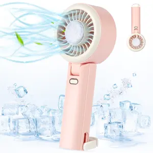 Handheld Fan, Portable Fan, USB Rechargeable Personal Fan, 5 Wind Speed, Lanyard as Neck Fan, Ultra Quiet, Pocket Size for Indoor Outdoor