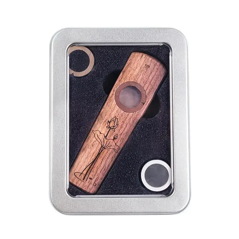 Wooden Kazoo Flute Set, Polished Finish Portable Kazoo Flute, Musical Instrument for Adults & Teens, Gift for Music Lovers