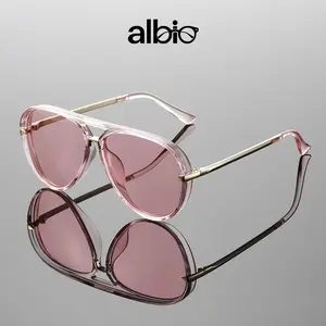 Big frame Street Style Women's metal, Aviator ,Trendy Casual , Perfect for Beach Vacations, Driving and Night Out, Stylish Accessories for Every Occasion Polarized Large Retro