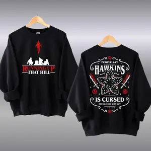 Vintage Running Up That Hill sweatshirt, an iconic Stranger Things sweatshirt, the perfect gift for Stranger Things fans, streetwear.