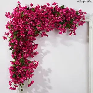 [Artificial Bougainvillea] Artificial Bougainvillea Vine Wreath | Outdoor Decor for Weddings, Parties, Home, New Year, Banquet, Window, Wall