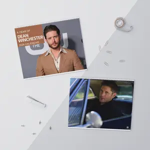 Dean Winchester 2026 Wall Calendar, Jensen Ackles Calendar, Supernatural Wall Calendar