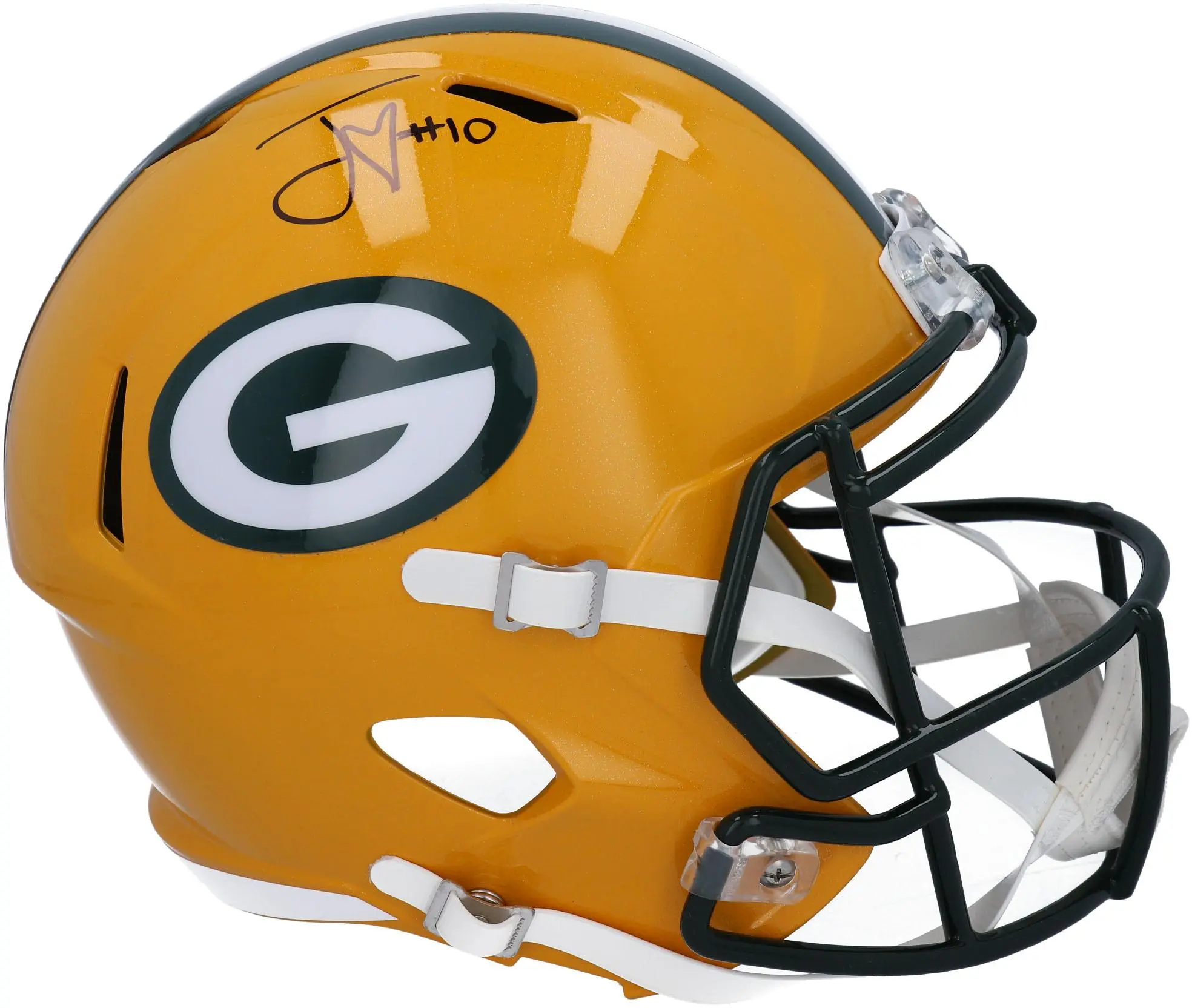 Jordan Love Green Bay Packers Autographed Riddell Speed Replica Helmet - Fanatics Authentic Certified