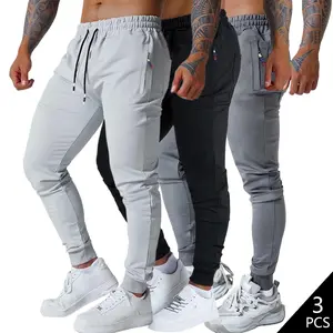 Men’s drawstring-waist athletic pants, all-season regular fit, practical side pockets, minimalist versatile men’s long pants. Made from 100% polyester fabric, it’s lightweight, durable, breathable, and comfortable. It features a sporty casual style, suita