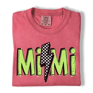Comfort Colors Mimi Shirt, Lightning Bolt Grandma Shirt, Mother's Day Shirt, Trendy Gift for Mimi