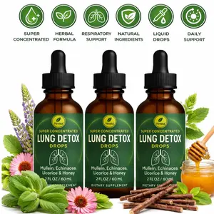 Herbal Lung Support Drops | Mullein, Echinacea, Licorice & Honey | Daily Respiratory Wellness Liquid 60ml