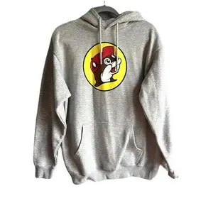 Buc ees Hoodie Adult MD Gray Outdoor Gas Station Beaver Pullover Sweatshirt Road