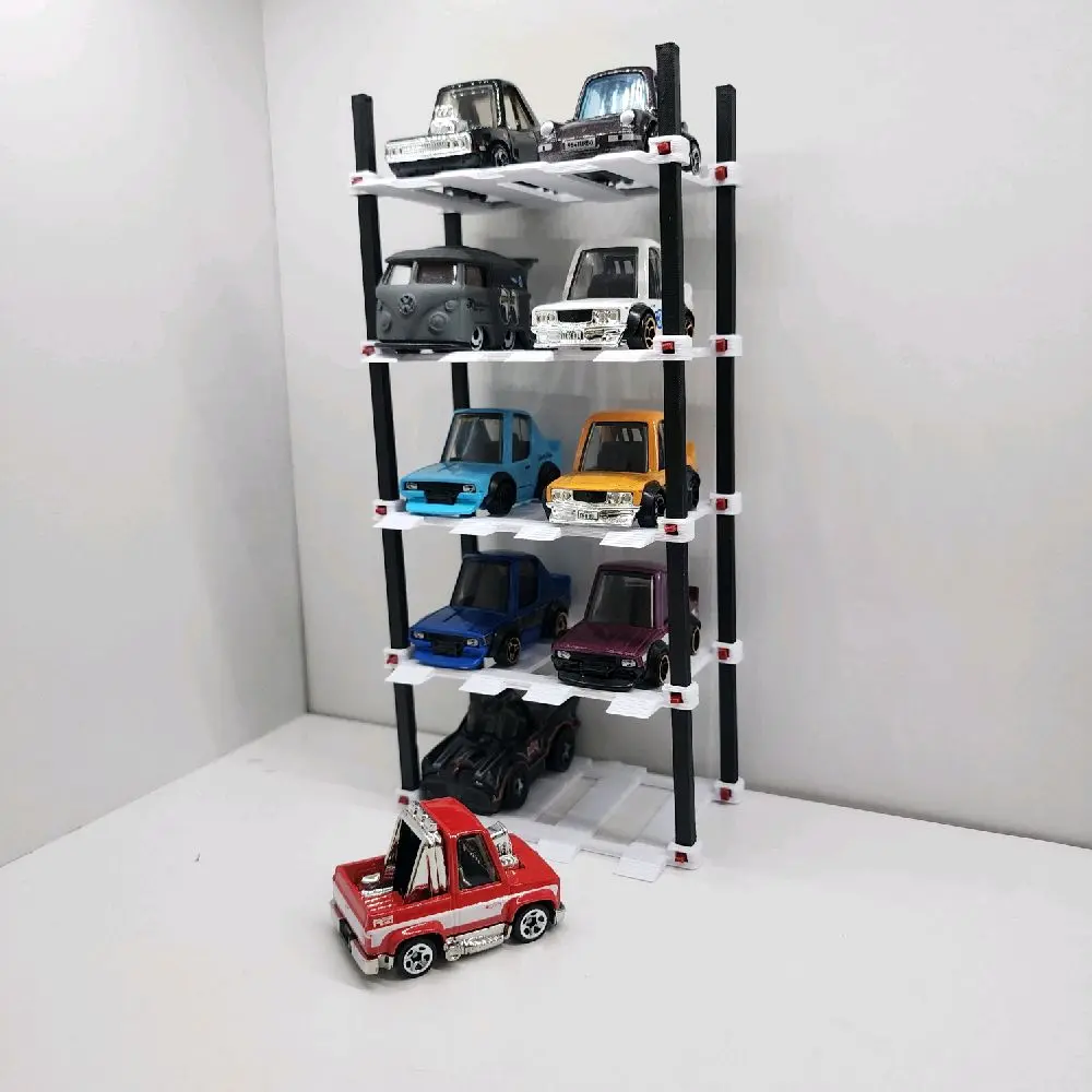 Toon'd Diecast 10 Car Storage Lift Display Organizer Racks for Easy Accessible Car Storage Solutions Compact Practical Display Solution