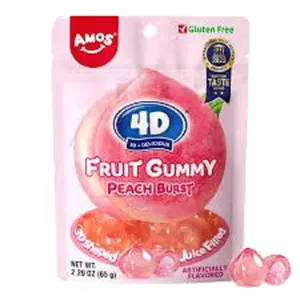 Funtos 4D Fruit Gummy Blocks Variety Pack of Simple & Enjoyable Snacks with Different Flavors for Quick Treats 2.29oz and 2.54oz Net weight