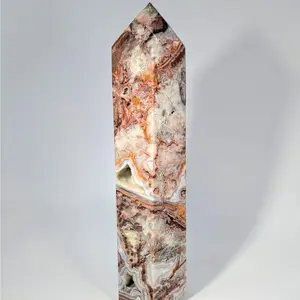 Crazy Lace Agate 7.5in Tower Polished Geode Column