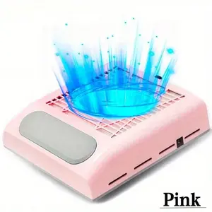 Brand New 80W Nail Dust Vacuum Cleaner Strong Suction Nail Dust Collector With Reusable Filter For Salon Manicure Nail Salon Tools Pink