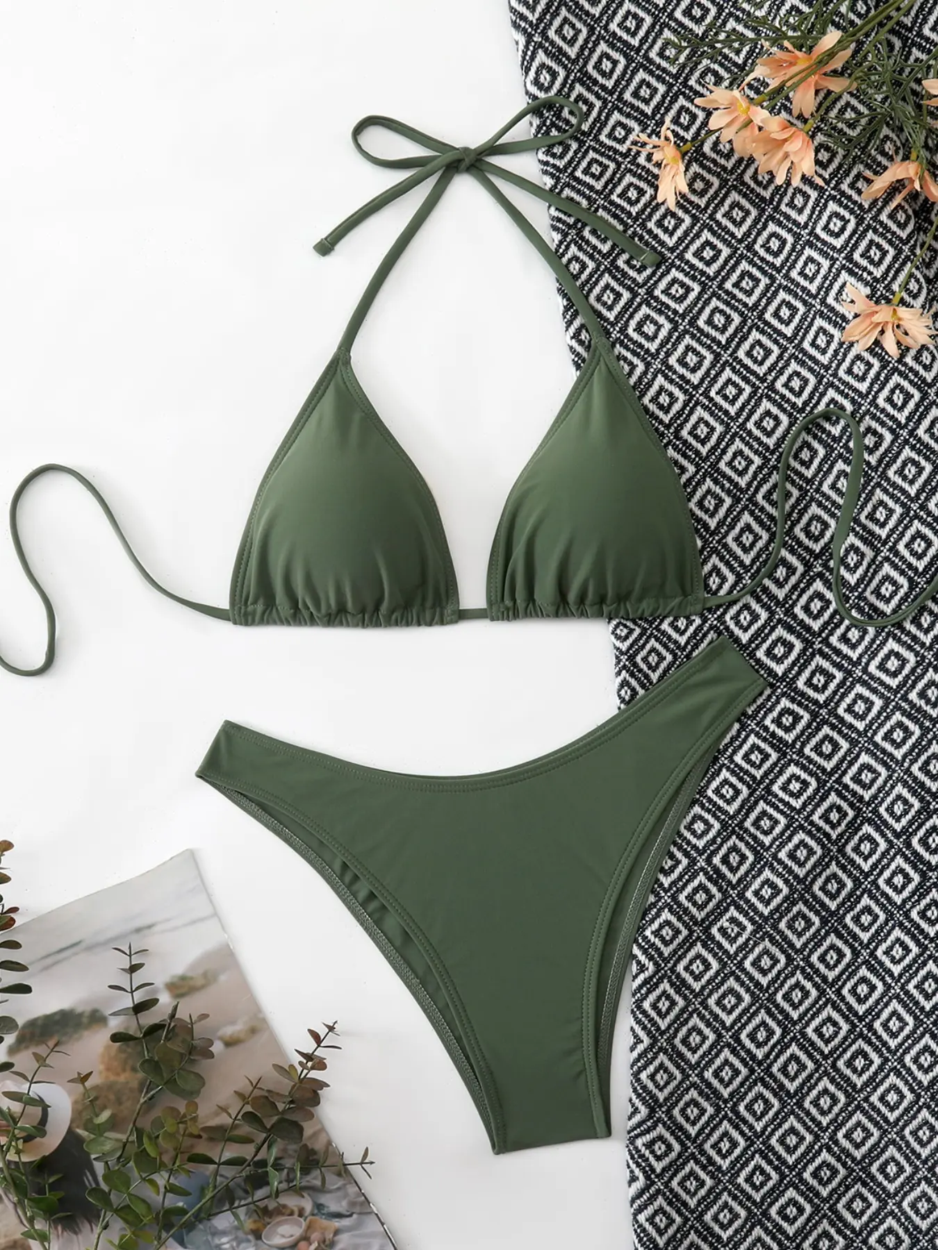 Women's Fashion Split Bikini, Stylish Two-Piece Swimsuit, Perfect for Beach & Pool, Trendy Summer Swimwear, Comfortable & Chic Design, Plain Bikini Set, Summer Swimsuits, Bikini Beachwear